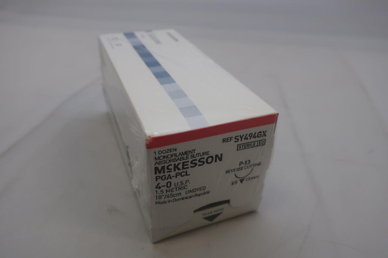 SY494GX - MCKESSON - monofilament absorbable suture - sy494gx, (BX/12) - ( Expiry Date: 2023-03-31 )
