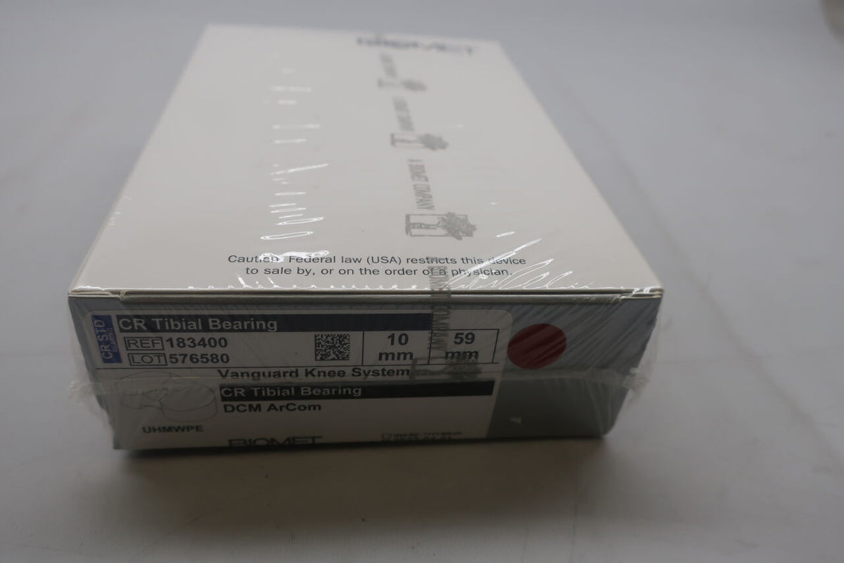183400 - BIOMET - CR Tibial Bearing Vanguard CR Tib Bearing 59 x 10mm, (BX/1)