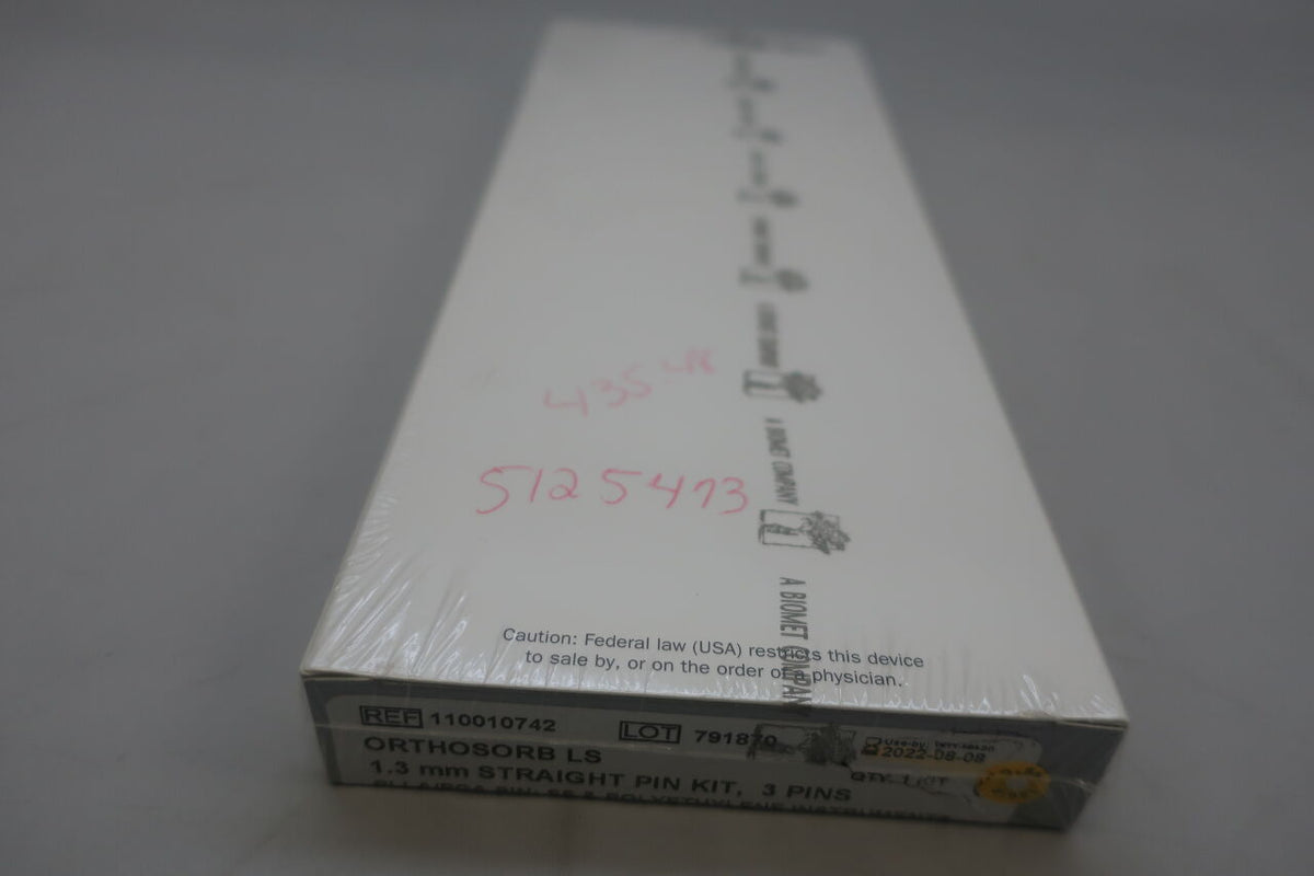 110010742 - BIOMET - Orthosorb LS Straight Pin Kit, 1.3 mm Size, (BX/1)