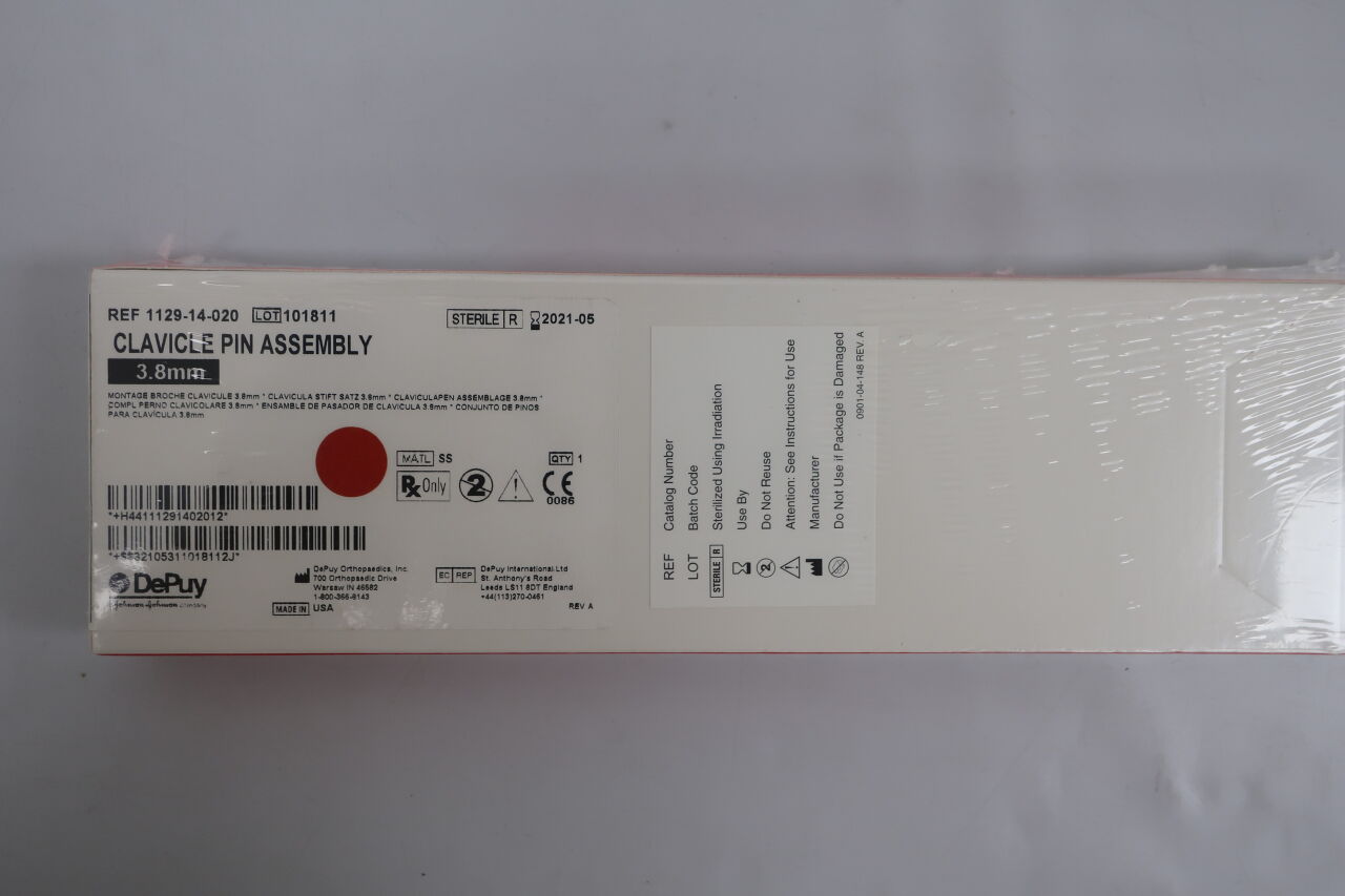1129-14-020 - BIOMET - clavicle pin 3.8 mm , (BX/1) - ( Expiry Date: 2023-04-08 )