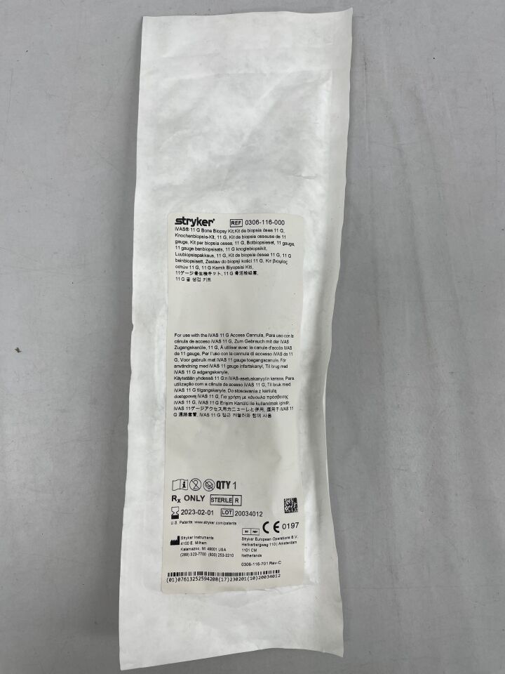 0306-116-000 - STRYKER - IVAS 11G Bone Biopsy Kit, () - ( Expiry Date: 2023-02-01 )
