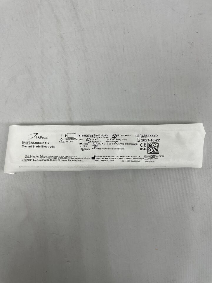 88-000011C - DEROYAL - Electrosurgical Electrode 6 inch Coated Stainless Steel Blade, (EA) - ( Expiry Date: 2021-10-22 )