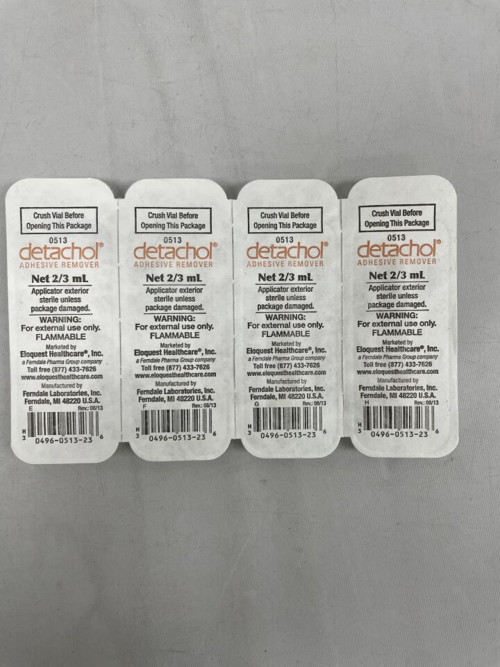 0496-0513-23 - ELOQUEST - Detachol Ashesive Remover 2/3ml, (EA) - ( Expiry Date: 2019-01-06 )
