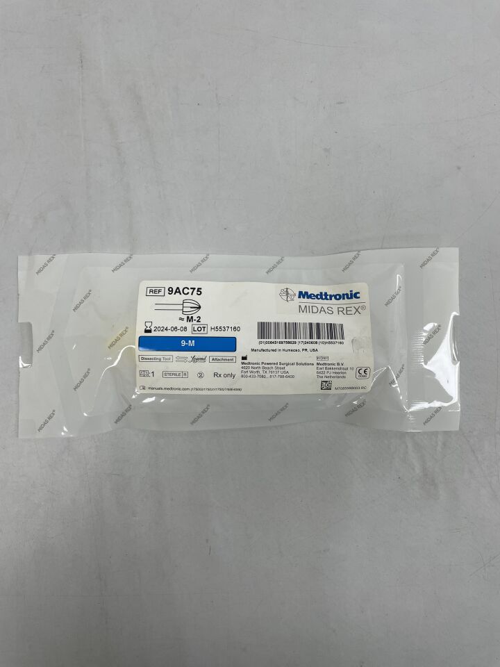 9AC75 - MEDTRONIC - Fluted Acorn Cutting Burr, 7.5 mm Head Diameter, 9 cm Length, () - ( Expiry Date: 2024-06-08 )