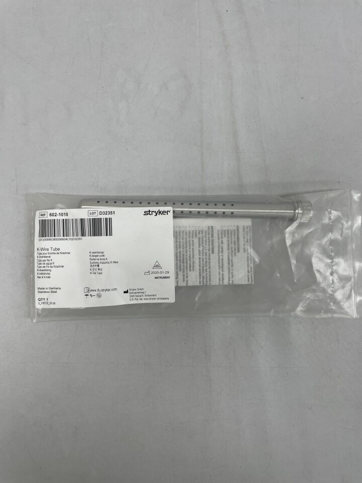 602-1010 - STRYKER - K-Wire Tube, (EA) - ( Expiry Date: 2020-01-29 )