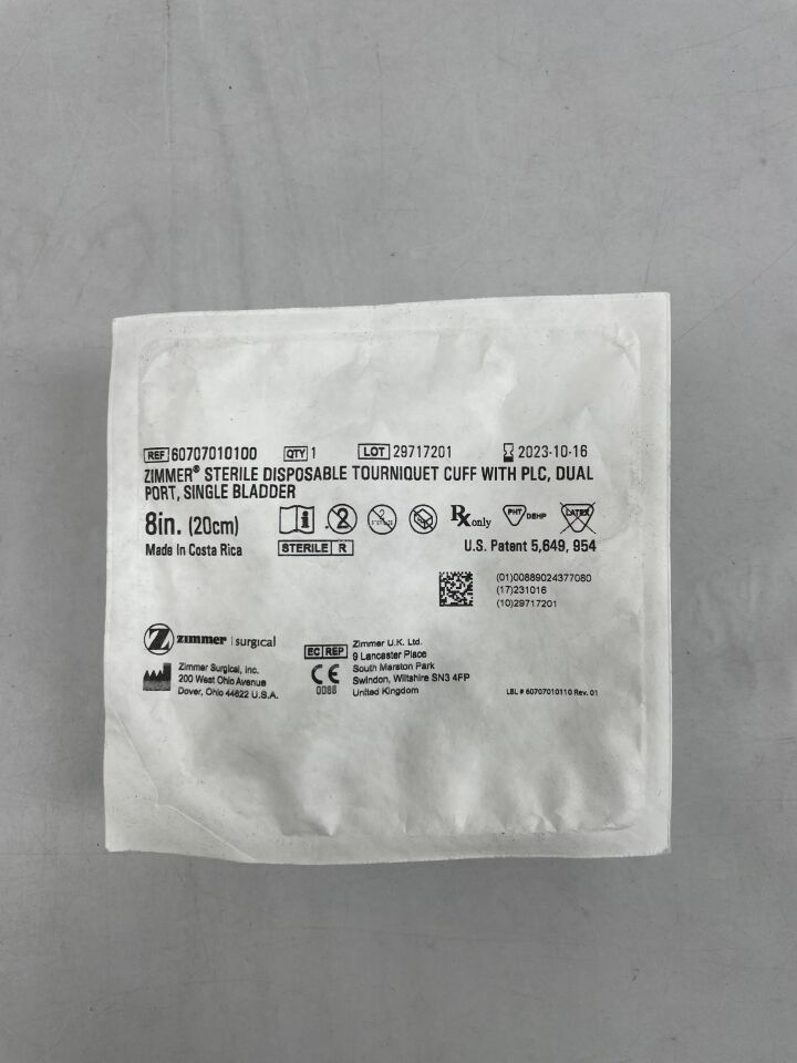 60707010100 - ZIMMER - ATS Tourniquet Cuff, 8 L x 2.75 in. W, (EA) - ( Expiry Date: 2023-10-16 )