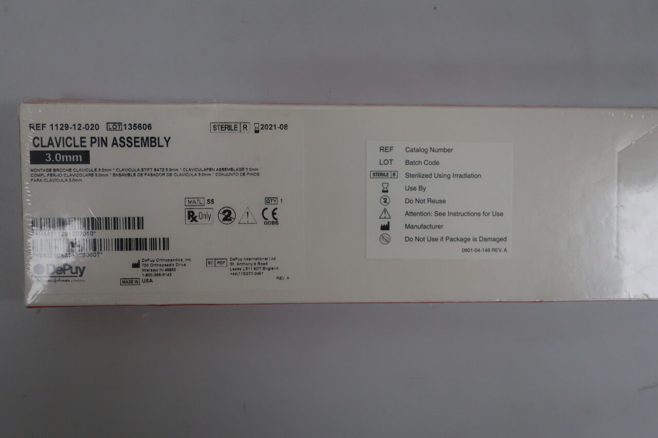 1129-12-020 - DEPUY - clavicle pin assembly 3.0 , (BX/1) - ( Expiry Date: 2021-08-01 )