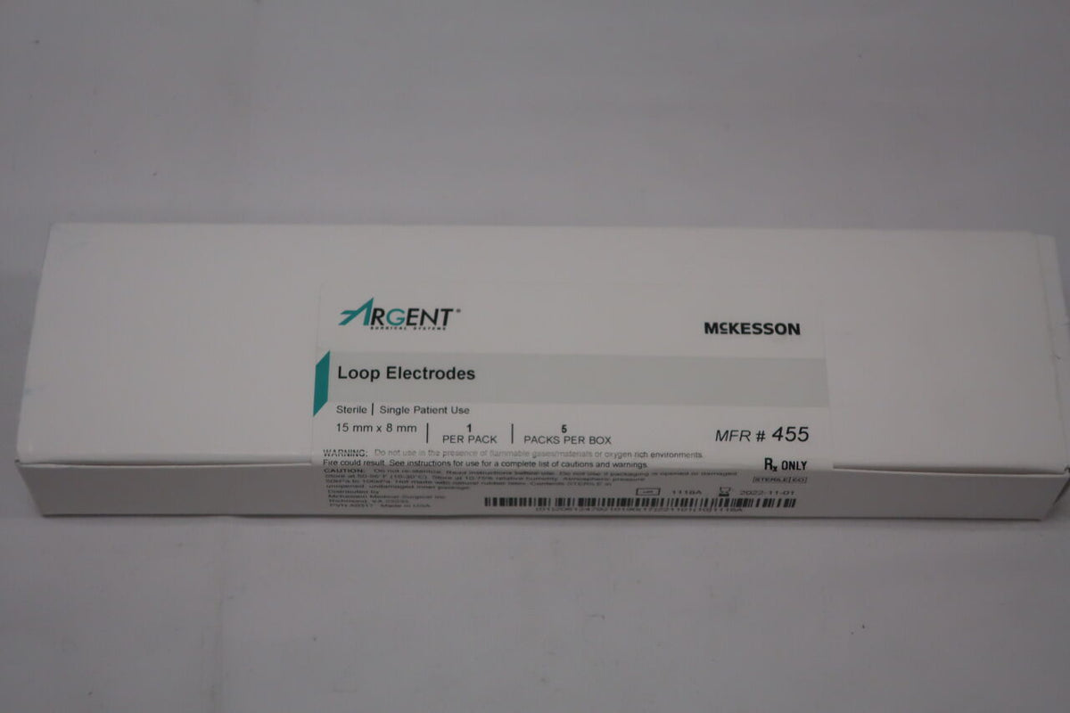 455 - ARGENT - electrode, loop 15mmx8mm, (BOX /1)