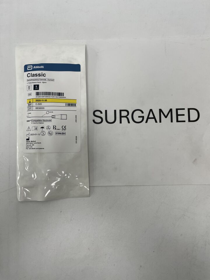 C-505 - ABBOTT - Classic RF Cannula, Curved 5cm x 5mm, 22G, ()