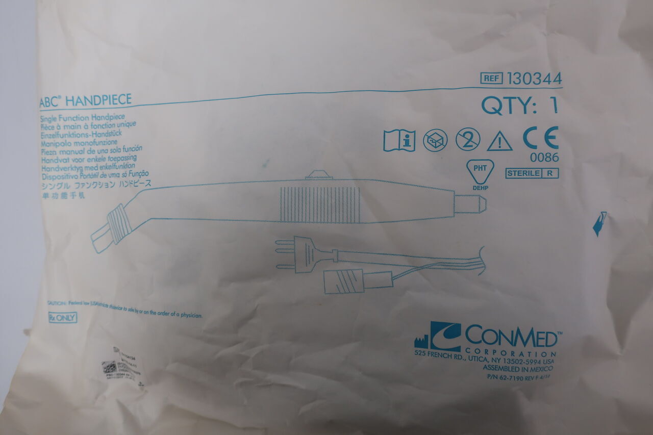 130344 - CONMED - ABC Hand Control Single Function Handpiece with Blade Electrode, Cable and Holster, () - ( Expiry Date:  )