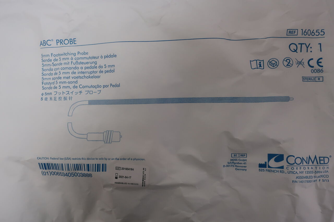 160655 - CONMED - 5mm ABC Laparoscopic Probe with Footswitch, 28cm, () - ( Expiry Date:  )