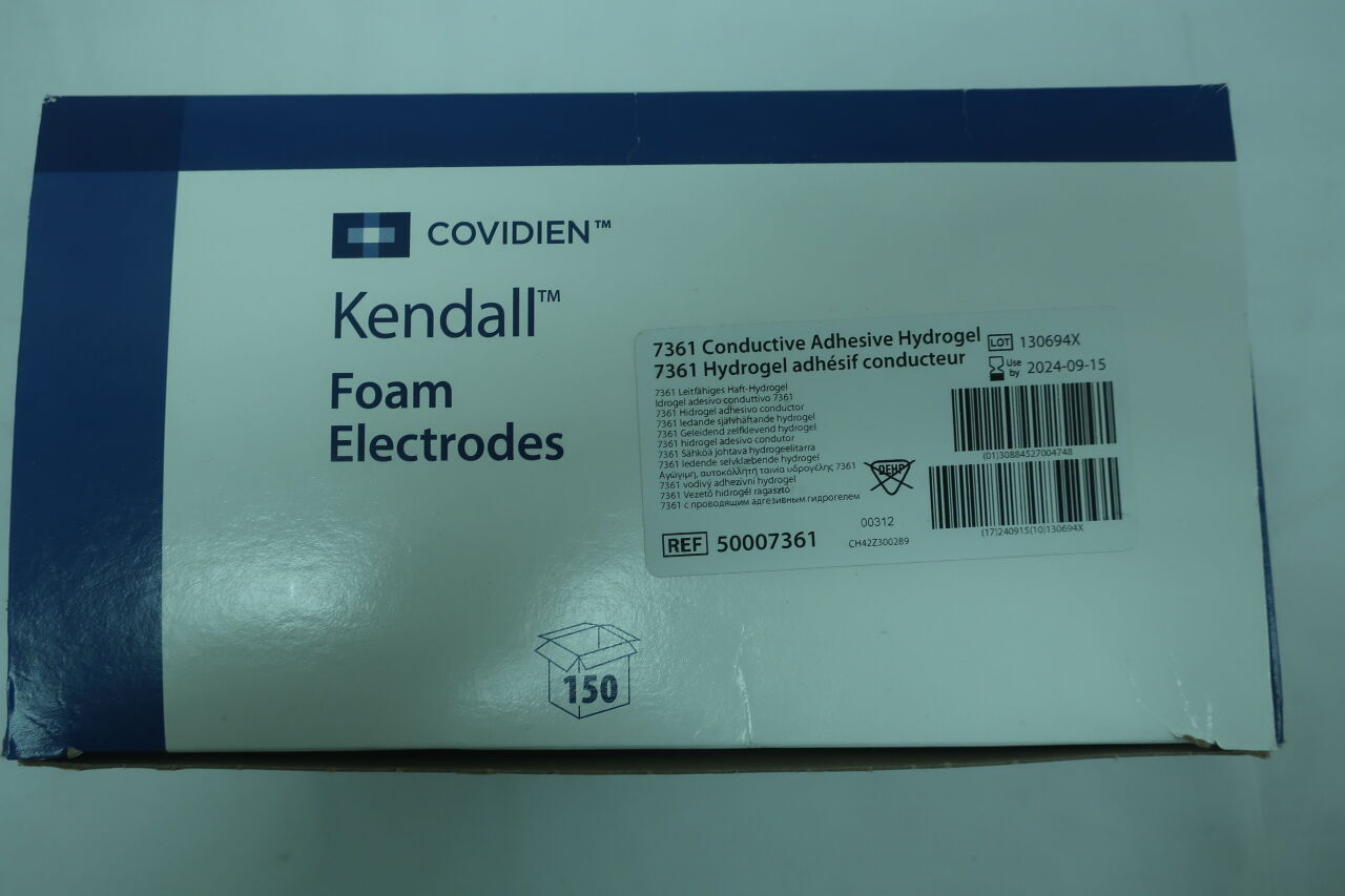 50007361 - COVIDIEN - kendall 7361 foam electrodes, conductive adhesive hydrogel, (BX/150) - ( Expiry Date: 2024-01-26 )