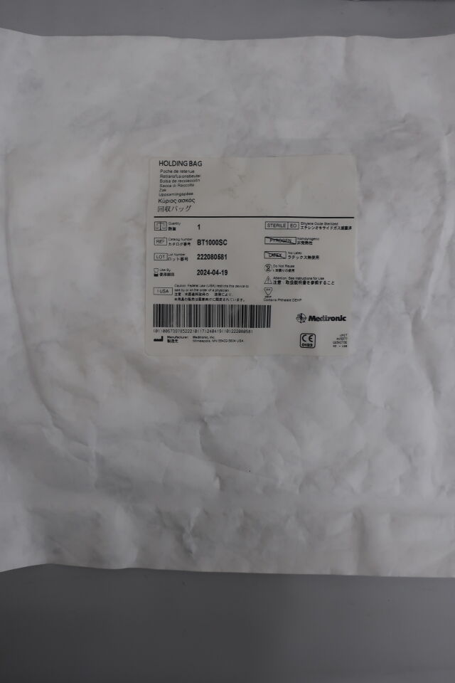 BT1000SC - MEDTRONIC - HOLDING BAG , (EA) - ( Expiry Date: 2024-04-19 )