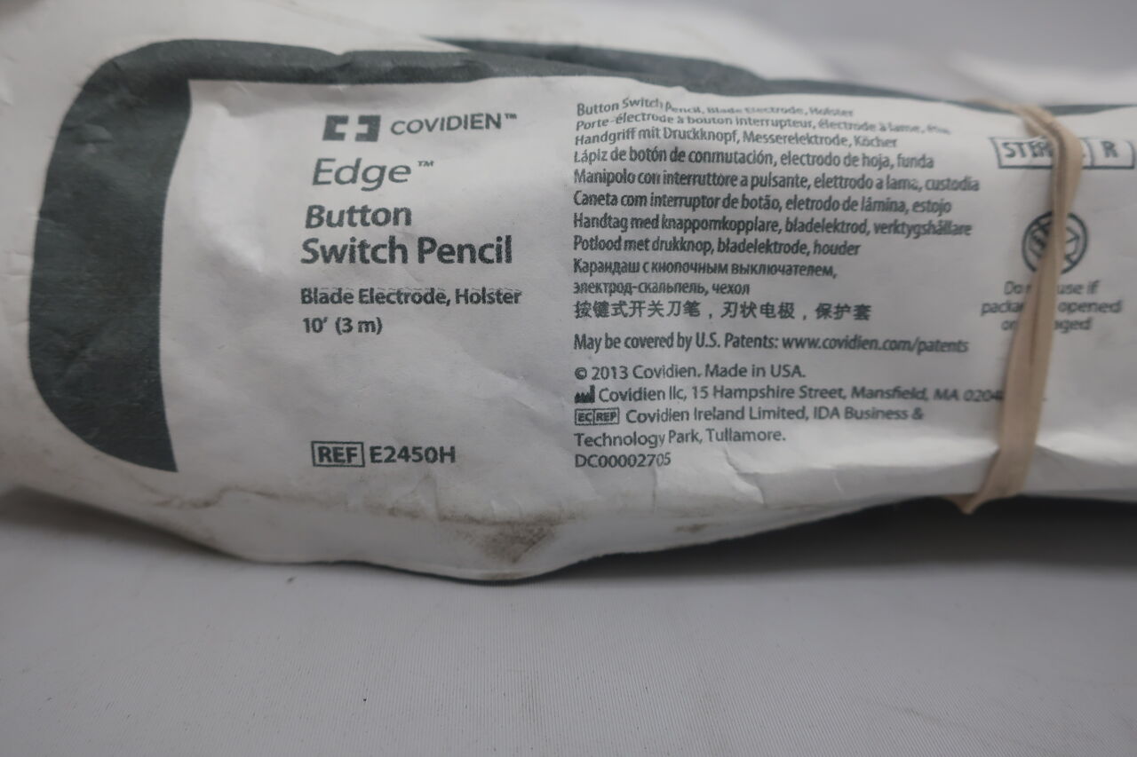 E2450H - COVIDIEN - Valleylab Button Switch Pencil with Edge Blade Electrode, 10 ft. Cord Length, (EA) - ( Expiry Date: 2023-03-16 )
