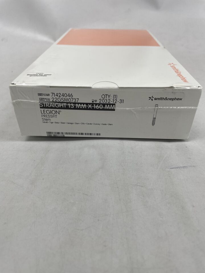 71424046 - SMITH &amp; NEPHEW - legion - vástago de ajuste a presión legion de 13 mm x 160 mm, (caja/1) - (fecha de caducidad: 31/12/2032)