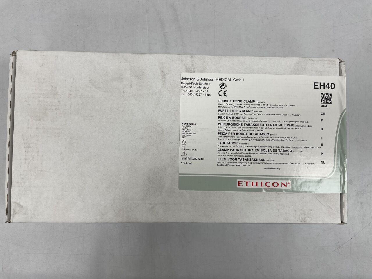 EH40 - ETHICON - 圓形訂書機可重複使用錢包繩夾，（BX/1）-（有效期限至：2999-12-31）