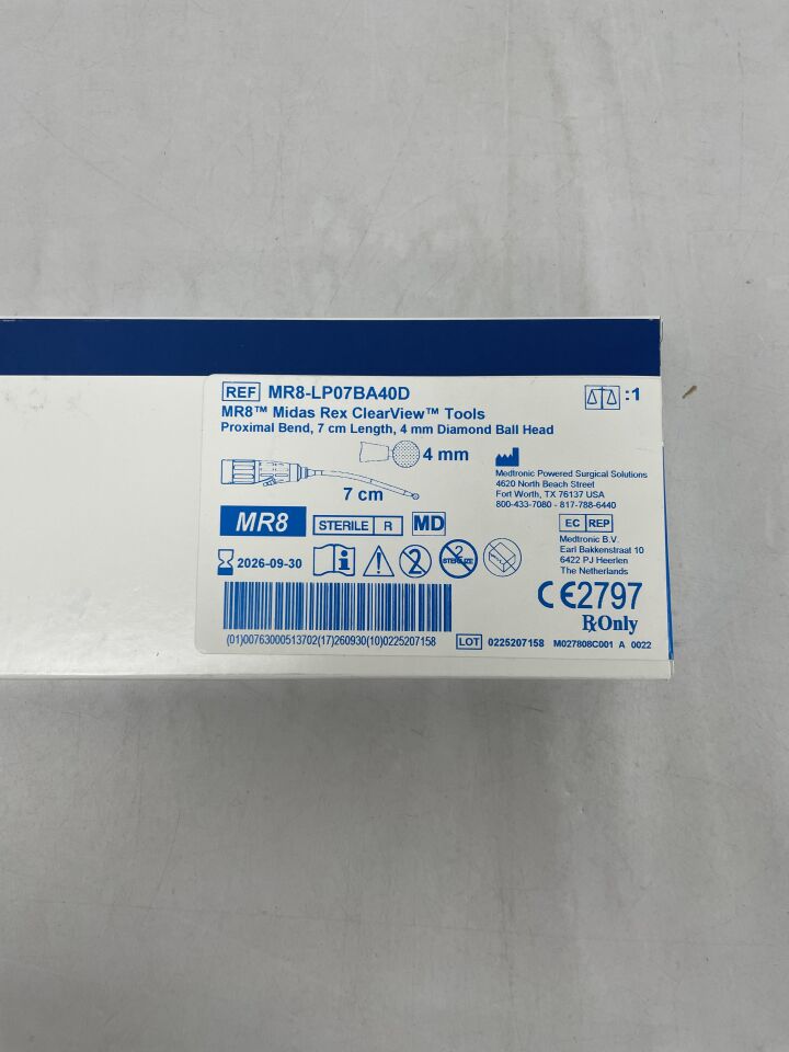 MR8-LP07BA40D  -  MEDTRONIC  -  mr8 midas rex clearview tool proximal  7cm length 4mm diamond ball head , ( BX/1 )  -  ( Expiry Date : 2026-09-30 )