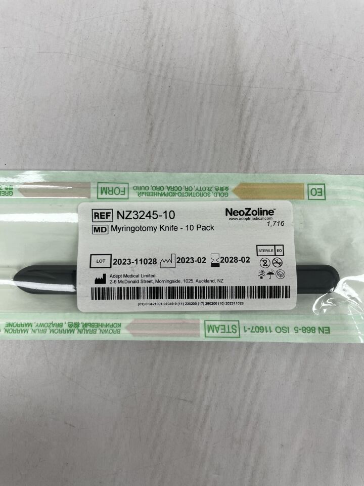 NZ3245-10 - NEOZOLINE - Bisturí para miringotomía (unidades) - (Fecha de caducidad: 01/02/2028)