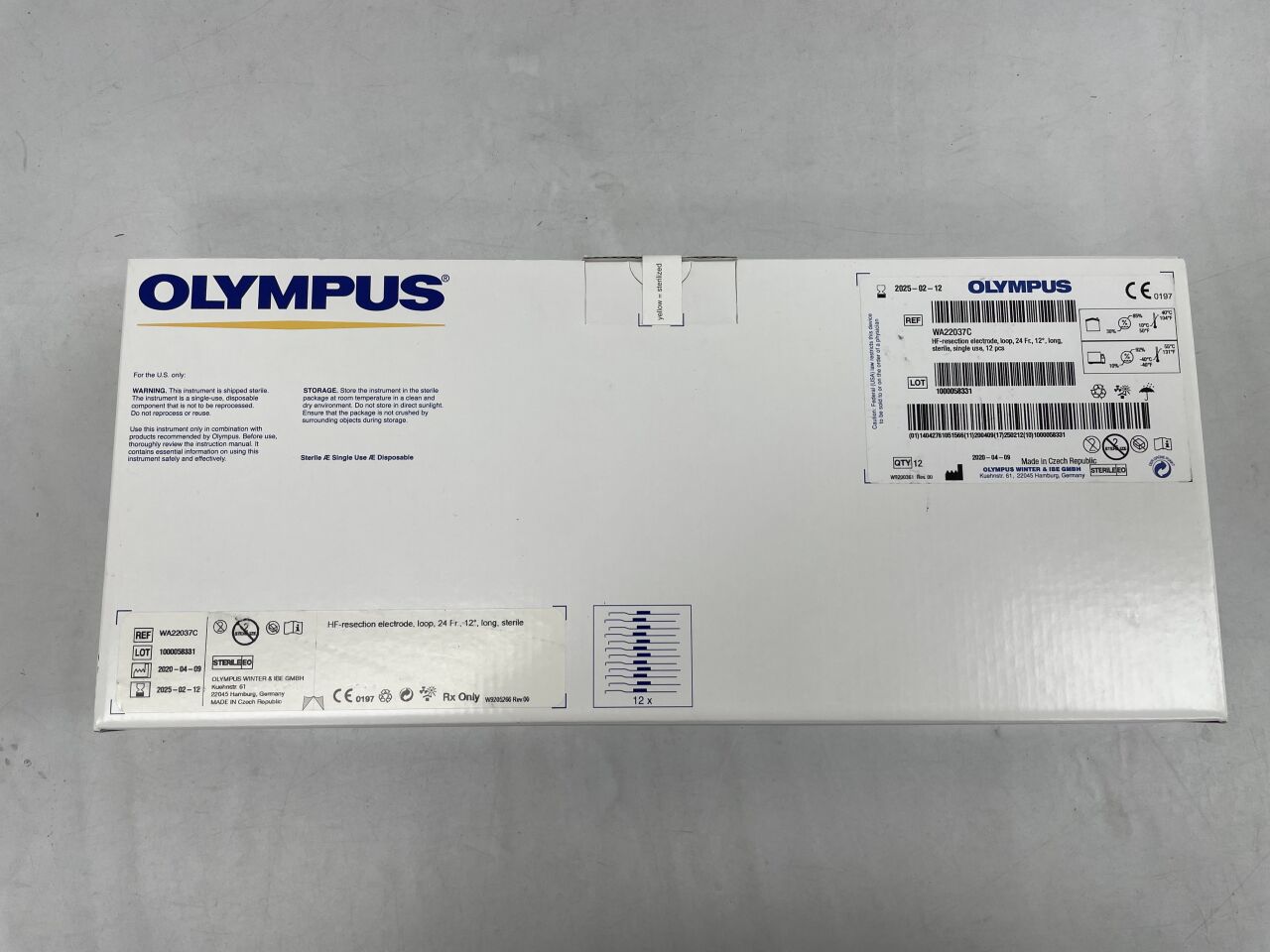 WA22037C  -  OLYMPUS  -  24F HF Resection Loop Electrode, Long, 12° , ( BX/12 )  -  ( Expiry Date : 2025-02-12 )