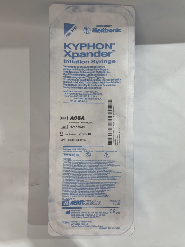 A08A  -  MEDTRONIC  -  Kyphon Xpander Inflation Syringes , ( EA )  -  ( Expiry Date : 2025-10-14 )