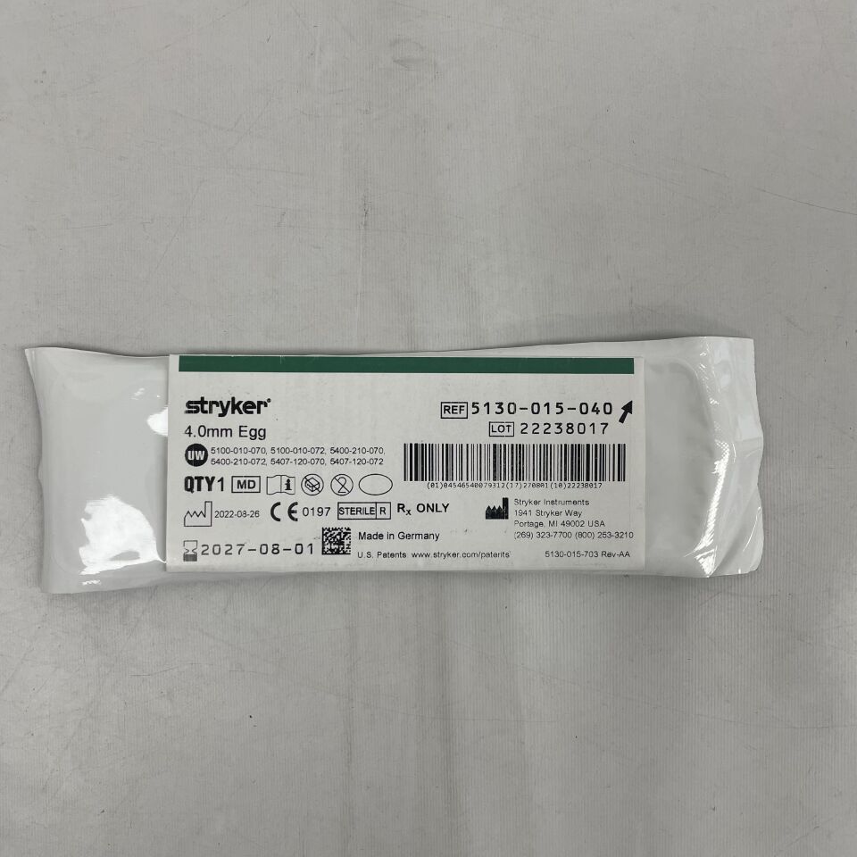 5130-015-040  -  STRYKER  -  4.0mm Egg Burr Long , ( EA )  -  ( Expiry Date : 2025-02-01 )