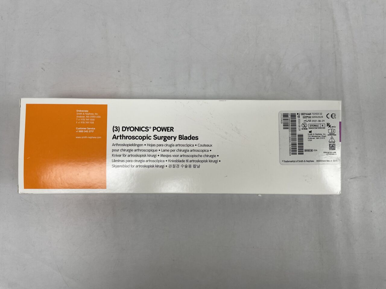 72203132 - 史密斯和尼普休 - Dyonics Power Blade 4.0mm 高可視度刀鞘圓筒銼刀，180mm 長，（BX/3）-（有效期至：2026-08-29）