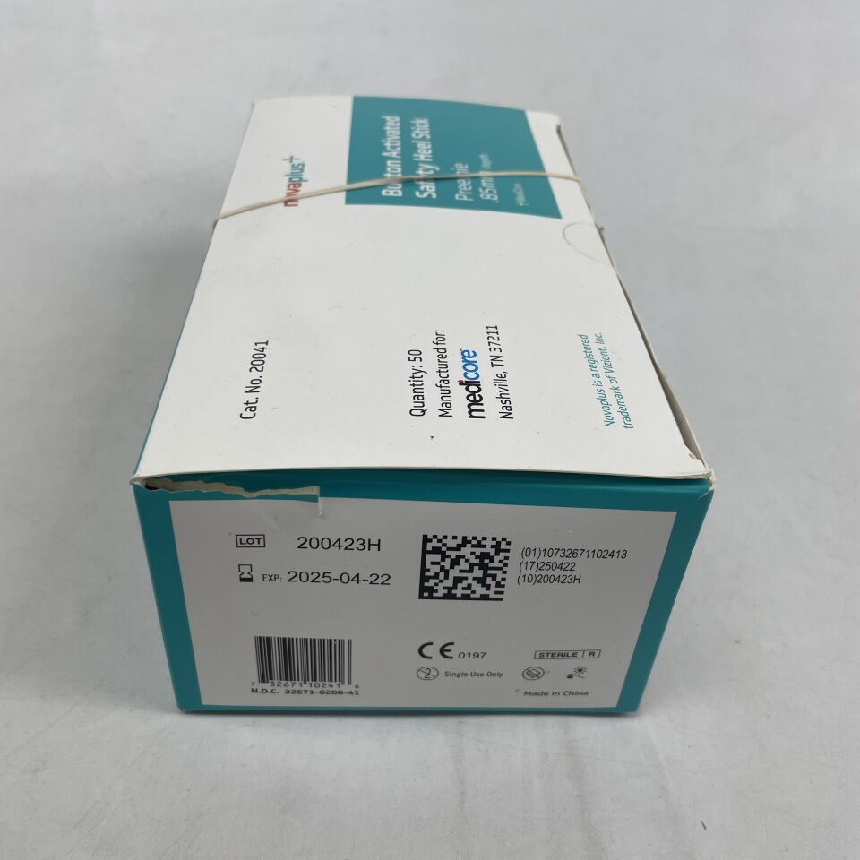 20041  -  NOVAPLUS  -  Preemie Button Activated Safety Heel-Stick Lancet , ( BX/44 )  -  ( Expiry Date : 2025-04-22 )