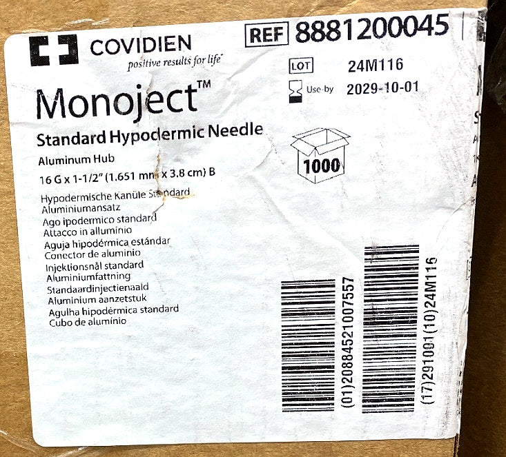 8881200045 - COVIDIEN - Standard hypodermic needles, (CS/1000)