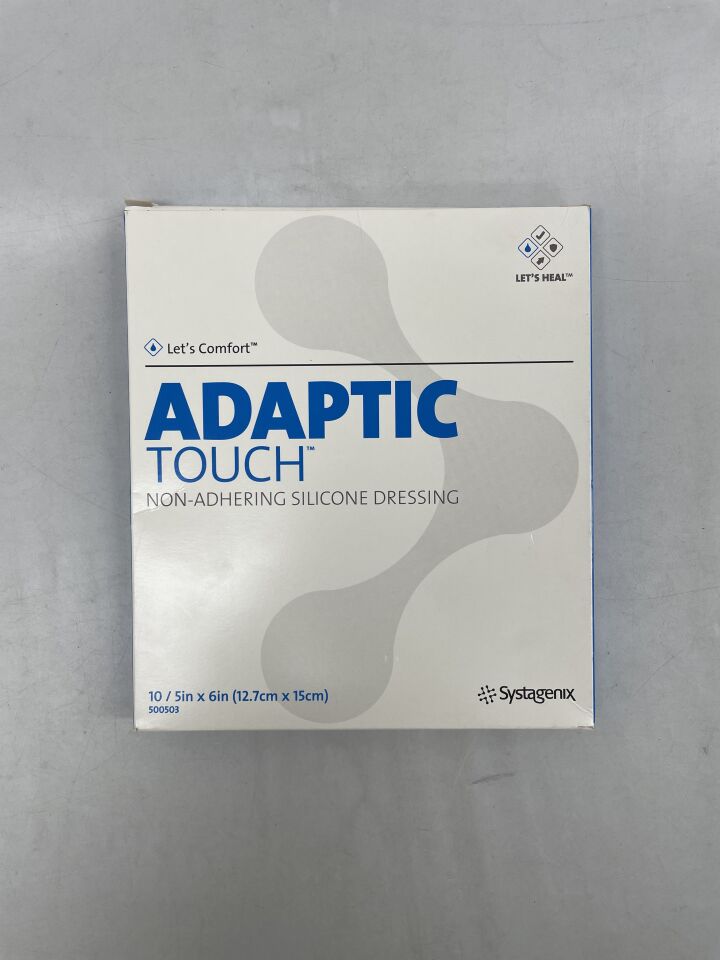 500503 - SYSTAGENIX - Adaptic Touch, Non Adhering silicone dressing. 5in x 6in, (BX/10) - ( Expiry Date: 2020-06-01 )