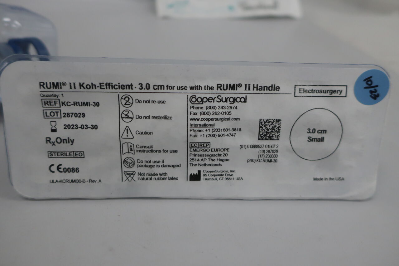 KC-RUMI-30 - COOPER SURGICAL - RUMI II Koh-Efficient- 3.0 cm for use with the RUMI II Handle, () - ( Expiry Date: 2023-09-15 )