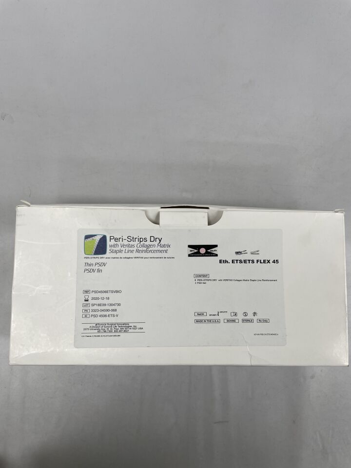 PSD4506ETSVBIO - SYNOVIS - Peri-Strip Dry stample line reinforcement, Thin PSDV, (6 Strips, 3PSD Gel), (BX/6) - ( Expiry Date: 2020-12-18 )
