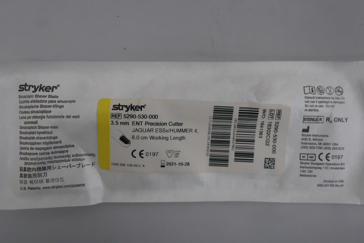 5290-530-000 - STRYKER - 3.5 mm ENT Precision Cutter JAGUAR ESSx/HUMMER 4 8.0 cm Working Length, (EA)