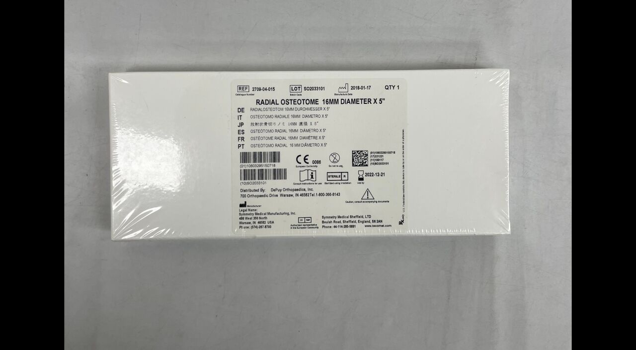 2709 04 015 - SYMMETRY - Radial ostetome 16mm x 5”, (BX/1) - ( Expiry Date: 2022-12-01 )
