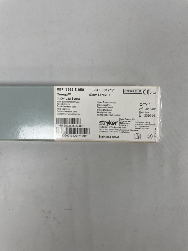 3362-8-050 - STRYKER - Omega Super Lag Screw 50mm length, (BX/1) - ( Expiry Date: 2020-01-01 )