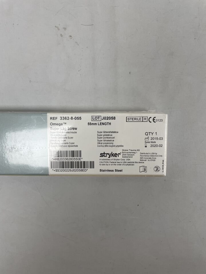 3362-8-055 - STRYKER - Omega Super Lag Screw 55mm length, (BX/1) - ( Expiry Date: 2020-02-01 )