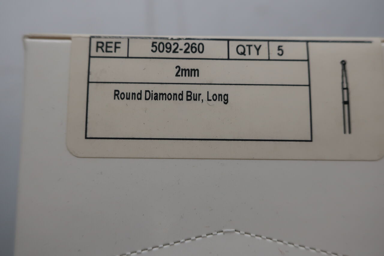 5092-260 - CONMED - 2mm round diamond bur, Long, (BX/5) - ( Expiry Date: 2023-05-09 )