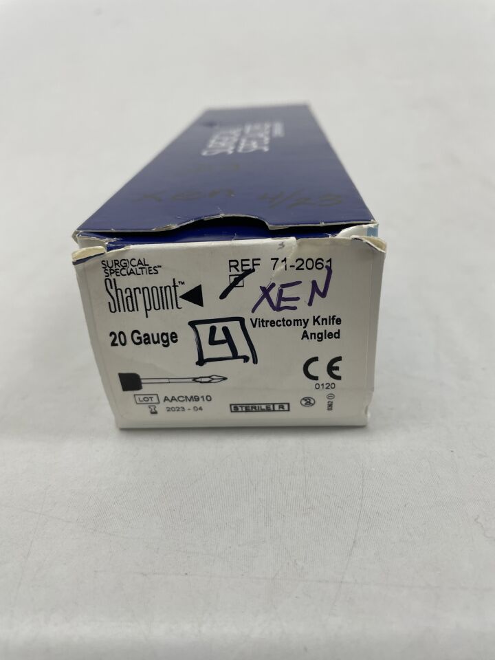 71-2061 - SURGICAL SPECIALTIES - 20 gauge vitrectomy knife angled, (BX/4) - ( Expiry Date: 2023-04-01 )