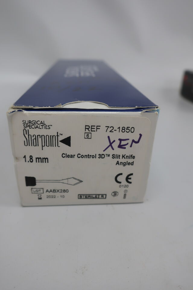 72-1850 - SURGICAL SPECIALTIES - 1.8mm clear control 3D slit knife angled, (BX/6) - ( Expiry Date: 2022-10-01 )