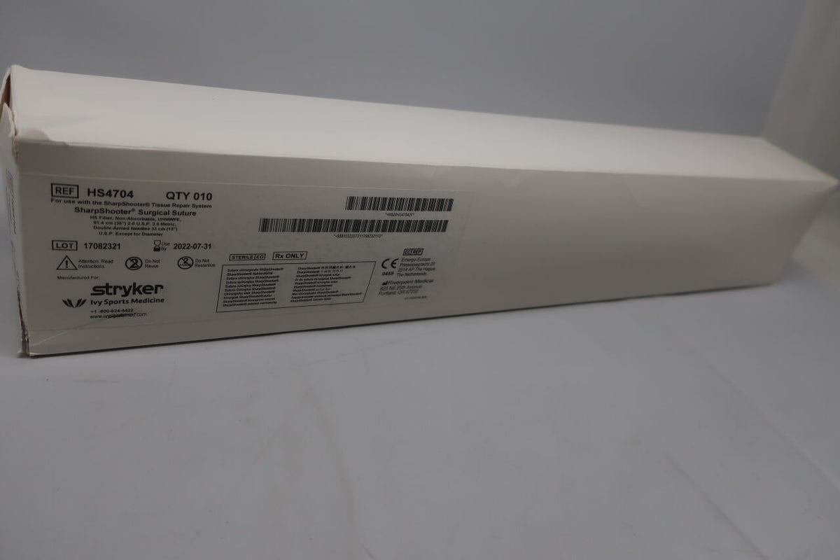 HS4704 - STRYKER - SharpShooter UHMWPE Suture 36" Double-Armed 13" Needles - Braided, High-Strength, ()