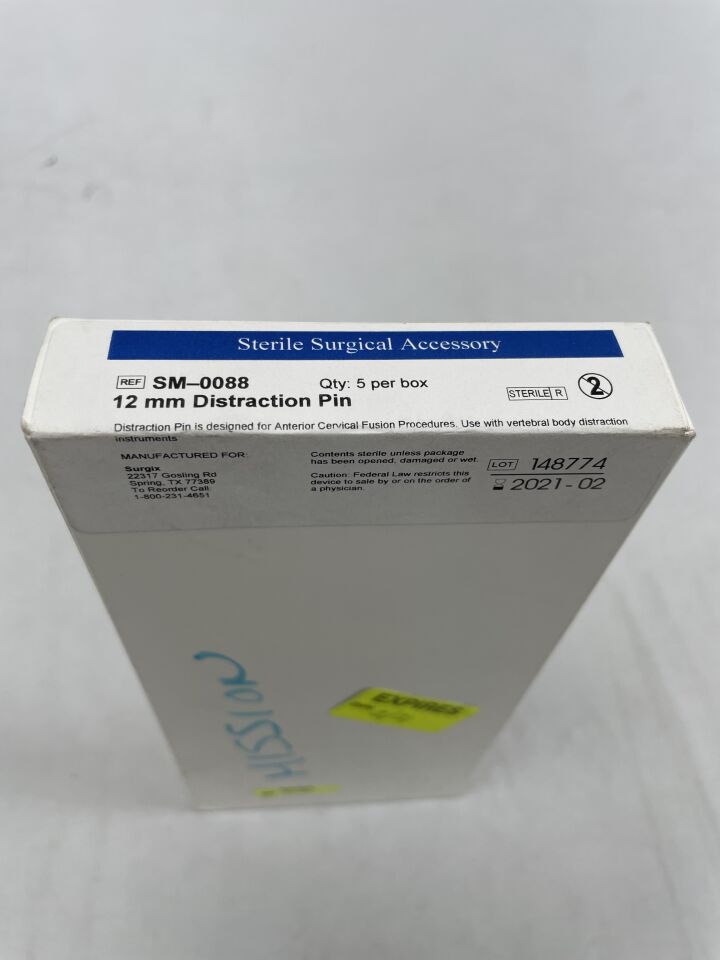SM-0088 - SURGIX - 12mm distraction pin, (BX/5) - ( Expiry Date: 2021-02-01 )