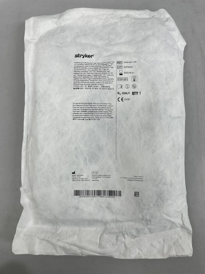 0408-841-100 - STRYKER - Flyte, SurgiCool Zippered Toga, Peel-Away 2XL Large, (EA) - ( Expiry Date: 2023-06-01 )