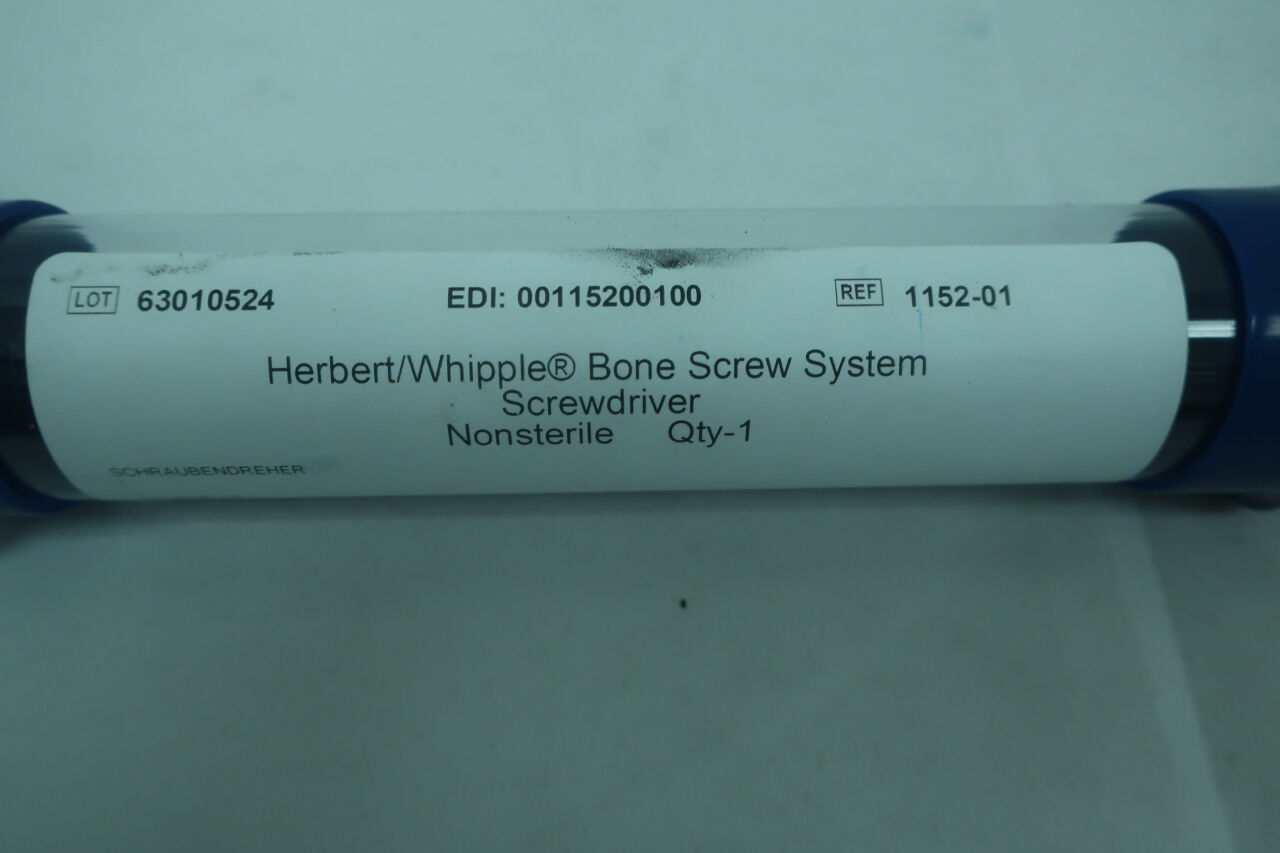 1152-01 - ZIMMER - Herbert/Whipple Bone screw system screwdriver, (EA) - ( Expiry Date: 2020-01-01 )