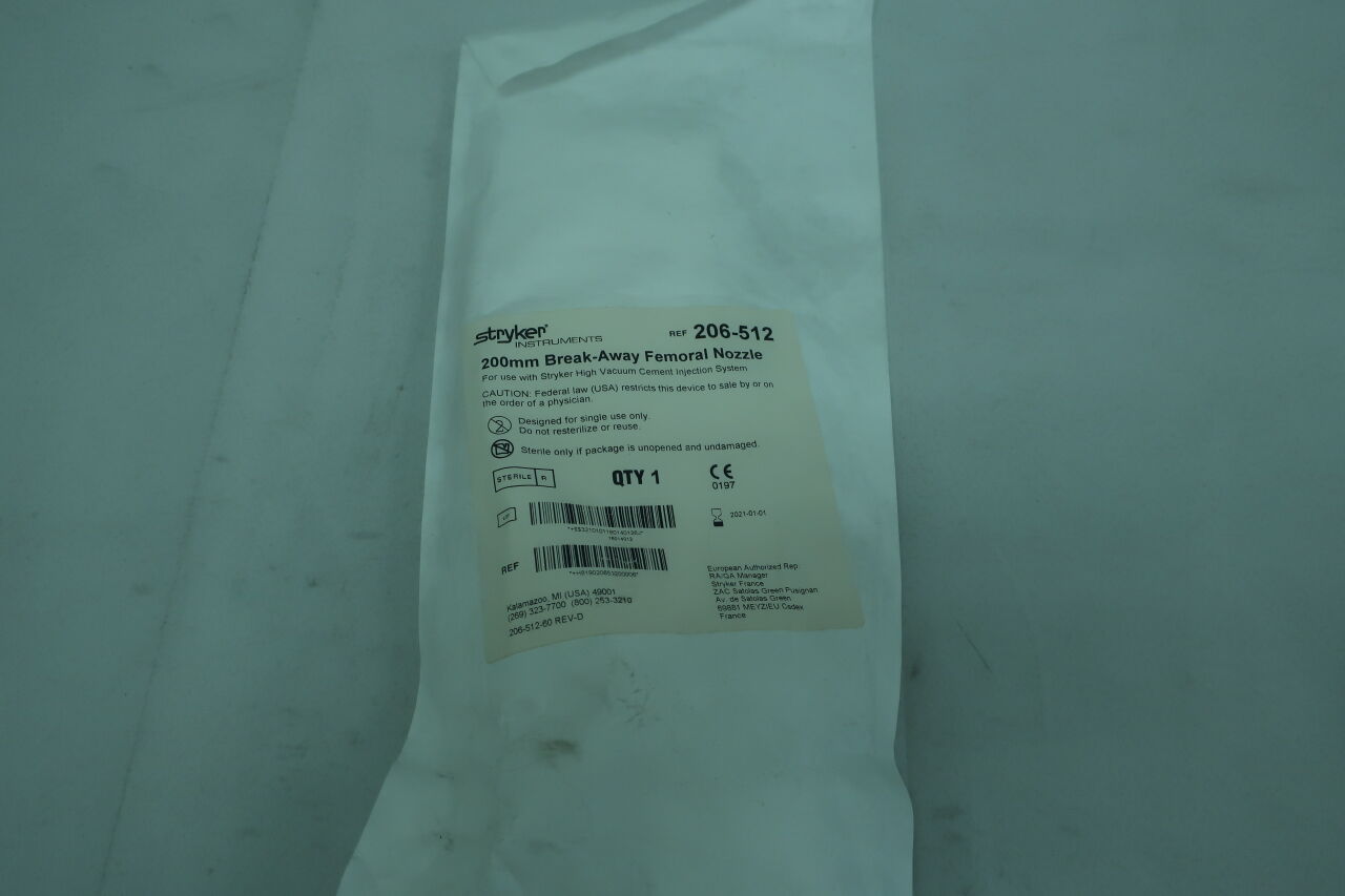 206-512 - STRYKER - 200mm breakaway femoral nozzle, (EA) - ( Expiry Date: 2021-01-01 )