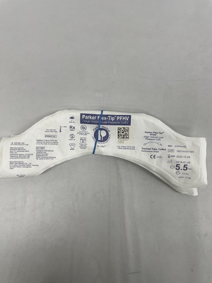 H-PFHV-55 - SALTER LABS - Parker Flex-Tip, Endotracheal Tube, High Volume Low Pressure (PFHV), Cuffed, 5.5mm, (EA) - ( Expiry Date: 2022-12-28 )