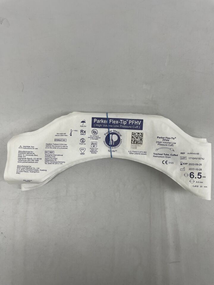 H-PFHV-65 - SALTER LABS - Parker Flex-Tip, Endotracheal Tube, High Volume Low Pressure (PFHV), Cuffed, 6.5mm, (EA) - ( Expiry Date: 2022-09-28 )