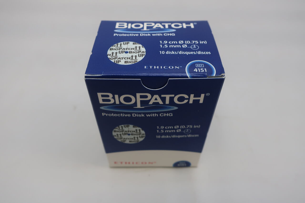 4151 - ETHICON - BioPatch Protective Disk, 1.9cm, 1.5mm Center Hole, () - ( Expiry Date: 2023-04-10 )