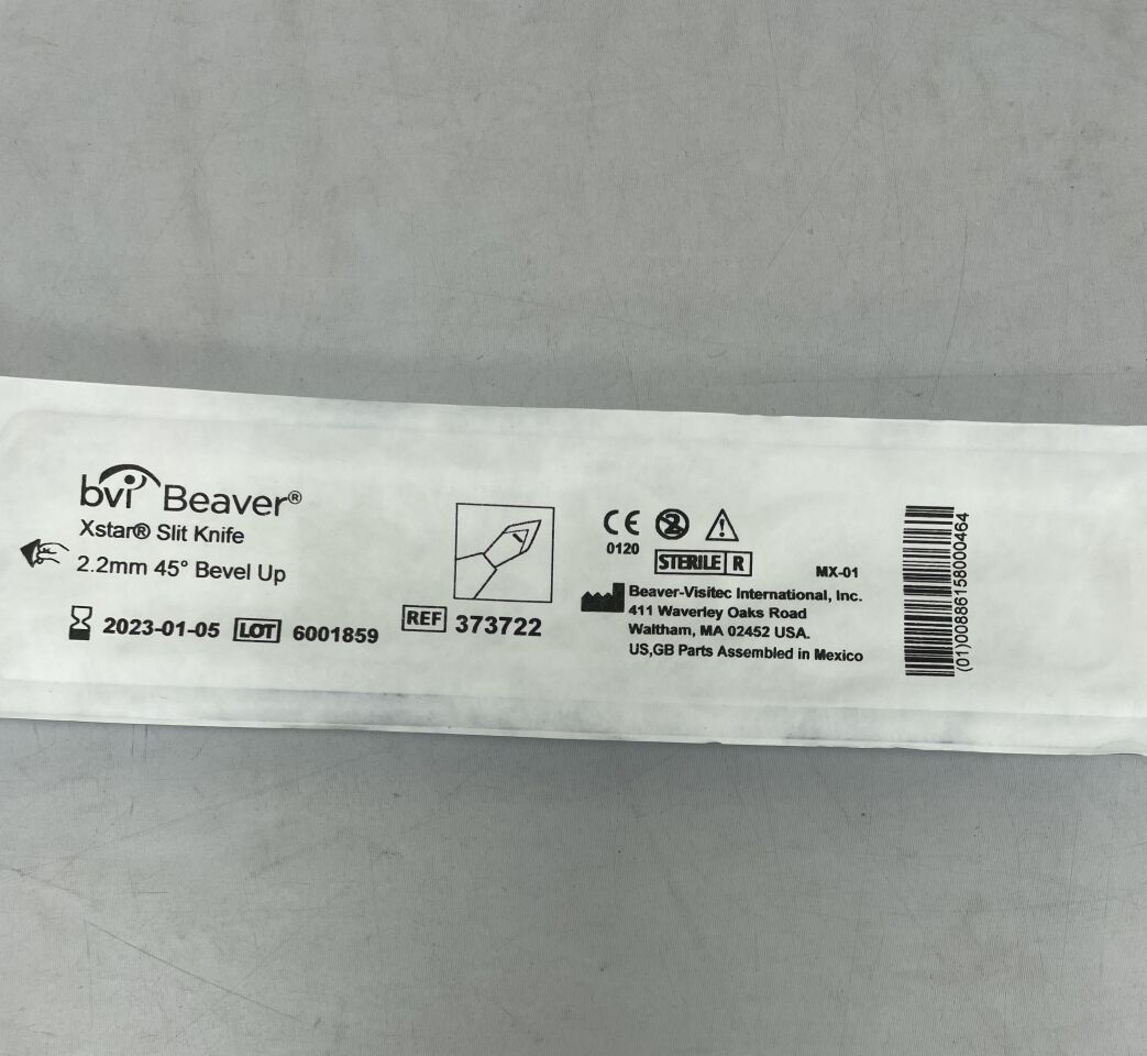 373722 - BEAVER VISITEC INTERNATIONAL - Xstar Slit Knife, 2.2 mm, 45° Bevel Up , (EA) - ( Expiry Date: 2023-01-16 )