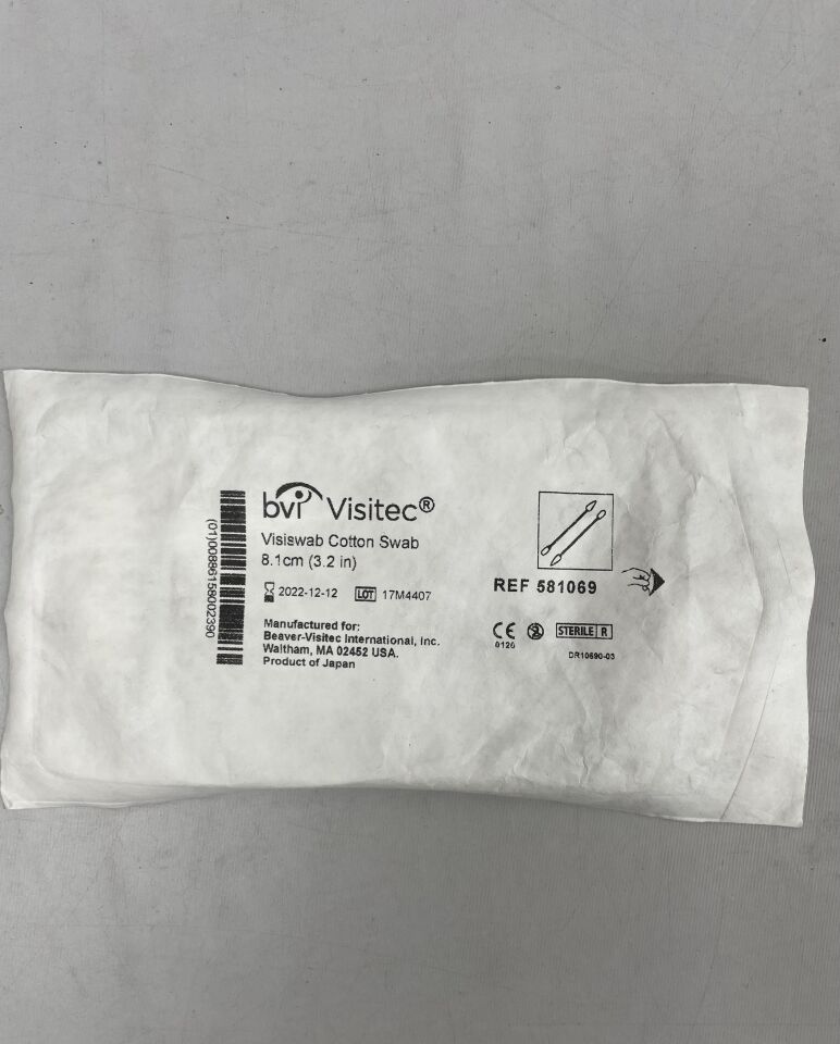 581069 - BEAVER VISITEC INTERNATIONAL - Visiswab Cotton Swab, 8.1cm, 10 pack, (EA)