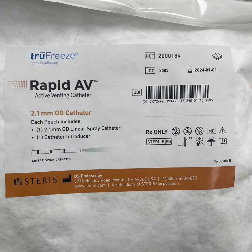 2000184 - STERIS - truFreeze Rapid Active Venting Cathether, 2.1mm OD Catheter, (EA) - ( Expiry Date: 2024-01-01 )
