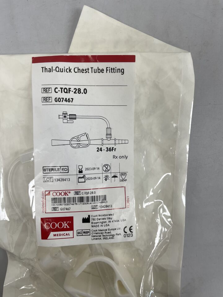 G07467 - COOK - Thal-Quick Chest Tube Fitting, 24-36fr, (EA) - ( Expiry Date: 2023-09-14 )